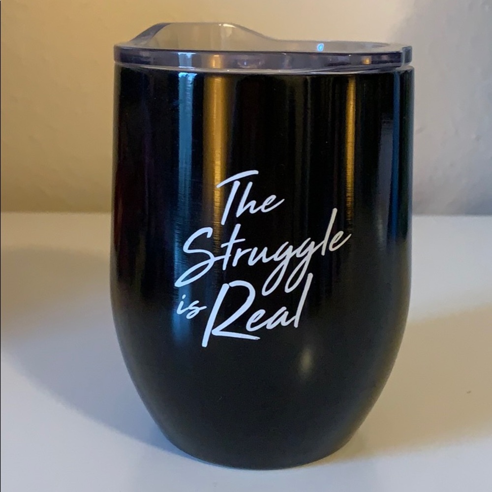 Insulated Wine Tumbler - never used. With lid.